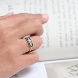 Anillo Art Deco con Zafiros Azules talla Baguette