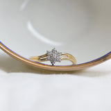 Vintage rosette ring composed by diamonds