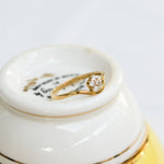 Blumen-Diamantring aus 18K Gelbgold mit sechs Brillanten.