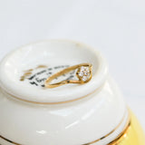 Blumen-Diamantring aus 18K Gelbgold mit sechs Brillanten.