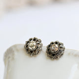 Art nouveau diamond earrings