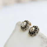 Art nouveau diamond earrings