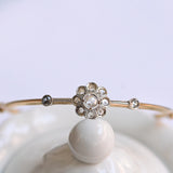 Art deco diamond rigid bracelet