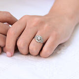 Art Deco ring with diamonds