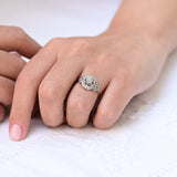 Art Deco ring with diamonds