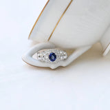 Vintage sapphire and diamonds cocktail ring