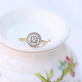 Bague diamant vintage des années 20