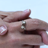 Vintage Toi et Moi diamond ring