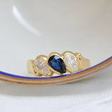 Anillo Trilogía de Zafiro y Diamantes