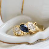 Anillo Trilogía de Zafiro y Diamantes