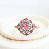 Art nouveau ruby ring