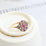 Art nouveau ruby ring