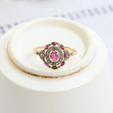 Art nouveau ruby ring