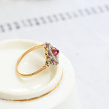 Art nouveau ruby ring