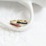 Vintage ruby ans sapphire ring