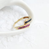 Vintage ruby ans sapphire ring
