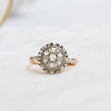 Anillo Art Deco en Oro y Platino con Diamantes