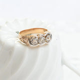 Triplet art nouveau style ring