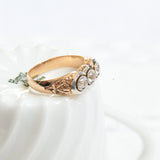 Triplet art nouveau style ring