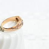 Triplet art nouveau style ring