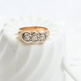 Triplet art nouveau style ring