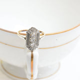 Art deco triplet diamond ring