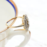 Art deco triplet diamond ring