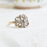 Art nouveau floral ring