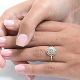 Anillo Art Deco en Oro y Platino con Diamantes