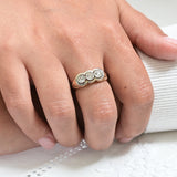 Triplet art nouveau style ring