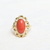 Vintage-Ring aus roter Koralle