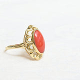 Vintage-Ring aus roter Koralle