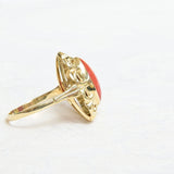 Vintage-Ring aus roter Koralle