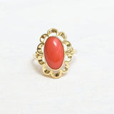 Vintage-Ring aus roter Koralle