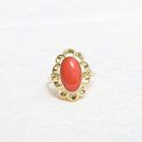 Vintage-Ring aus roter Koralle