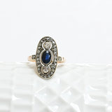 Art deco navette ring