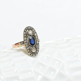 Art deco navette ring