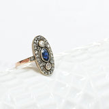 Art deco navette ring