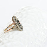 Art deco navette ring
