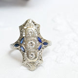 Art deco shuttle ring