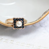 Art deco square ring