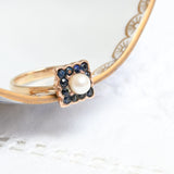 Art deco square ring