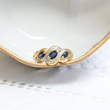 Vintage marquise sapphire ring