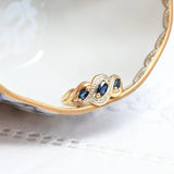 Vintage marquise sapphire ring