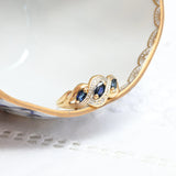 Vintage marquise sapphire ring