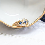 Vintage marquise sapphire ring