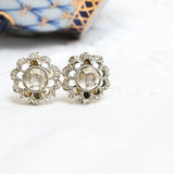 Art nouveau diamond earrings