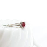 Ruby solitaire ring