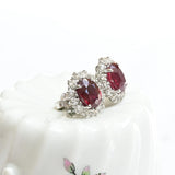 Vintage rosette rubye earrings