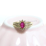Vintage rosette ruby ring